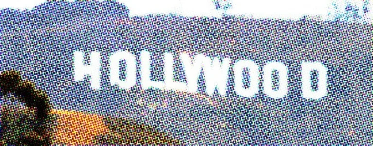 Hollywood sign representing film and video production