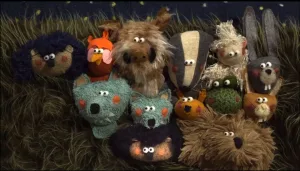 Group of handmade animal puppets in Martin Smatana's Festival BAB promo