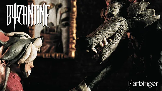 byzantine harbinger screen shot of music video